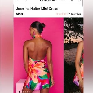 Show Me Your MuMu Multicolor Jasmine Halter Mini Dress